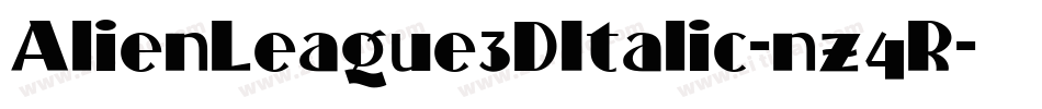 AlienLeague3DItalic-nz4R字体转换
