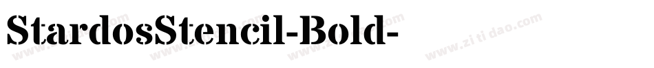 StardosStencil-Bold字体转换