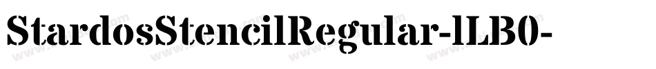 StardosStencilRegular-lLB0字体转换