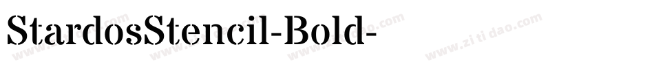 StardosStencil-Bold字体转换