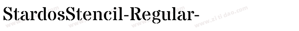 StardosStencil-Regular字体转换
