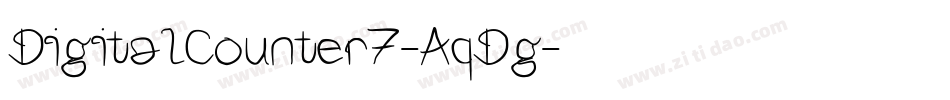 DigitalCounter7-AqDg字体转换