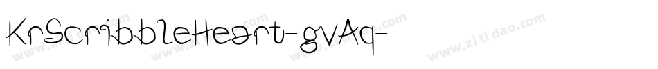 KrScribbleHeart-gvAq字体转换