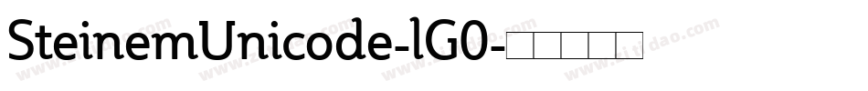 SteinemUnicode-lG0字体转换