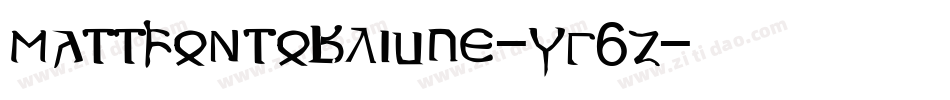 MattfontOblique-VG6z字体转换