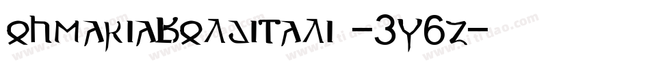 OhmariaBoldItalic-3y6Z字体转换