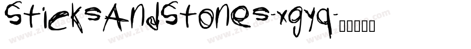 SticksAndStones-xgyq字体转换
