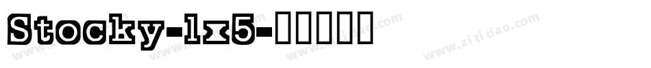 Stocky-lx5字体转换