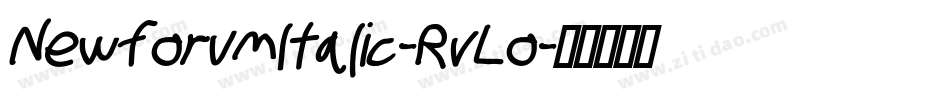 NewforumItalic-RvLo字体转换