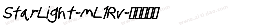 StarLight-mL1Rv字体转换