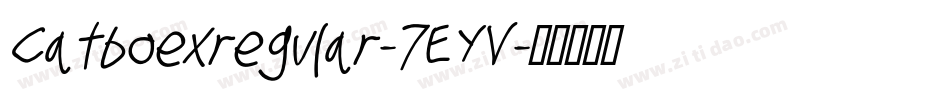 Catboexregular-7EYV字体转换
