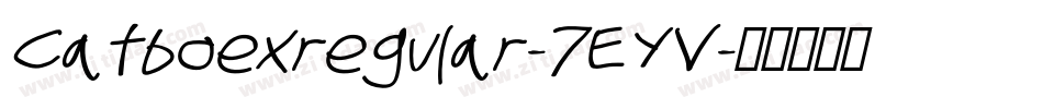 Catboexregular-7EYV字体转换