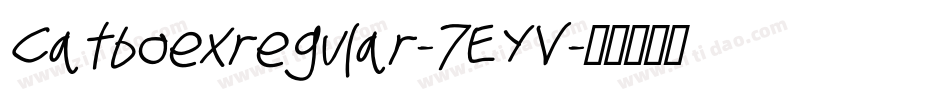 Catboexregular-7EYV字体转换