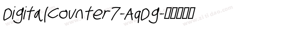 DigitalCounter7-AqDg字体转换