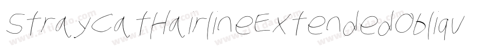 StrayCatHairlineExtendedOblique-v7qM字体转换