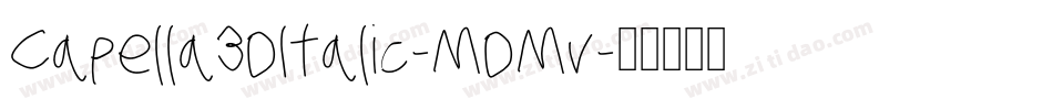 Capella3DItalic-MDMv字体转换
