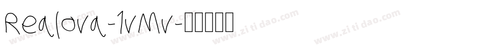 Realova-1vMv字体转换