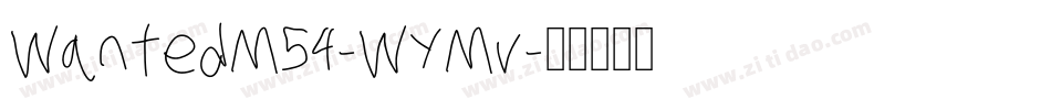 WantedM54-WYMv字体转换