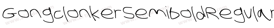 GongclonkerSemiboldRegular-j2yR字体转换