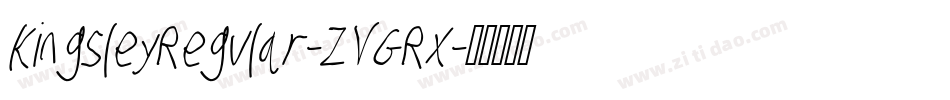 KingsleyRegular-ZVGRx字体转换