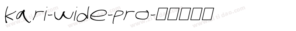 kari-wide-pro字体转换