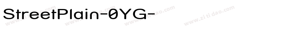 StreetPlain-0YG字体转换