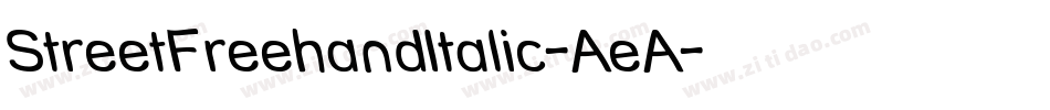 StreetFreehandItalic-AeA字体转换