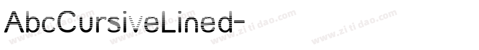 AbcCursiveLined字体转换