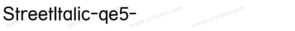 StreetItalic-qe5字体转换
