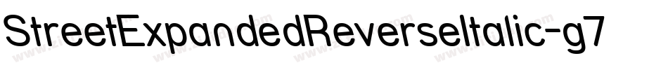 StreetExpandedReverseItalic-g7p字体转换