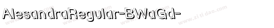 AlesandraRegular-BWaGd字体转换