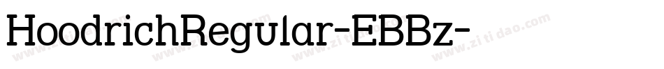 HoodrichRegular-EBBz字体转换