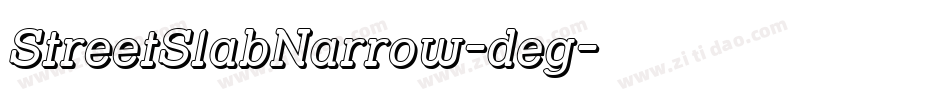 StreetSlabNarrow-deg字体转换