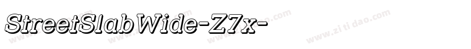 StreetSlabWide-Z7x字体转换