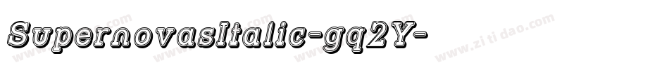 SupernovasItalic-gq2Y字体转换