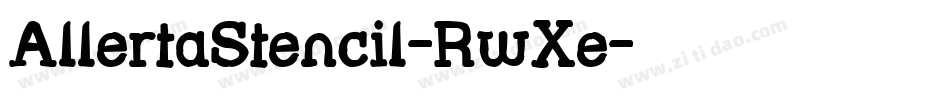 AllertaStencil-RwXe字体转换