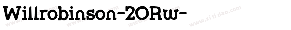 Willrobinson-2ORw字体转换