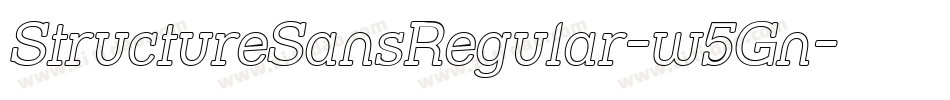 StructureSansRegular-w5Gn字体转换
