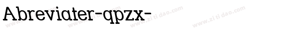 Abreviater-qpzx字体转换