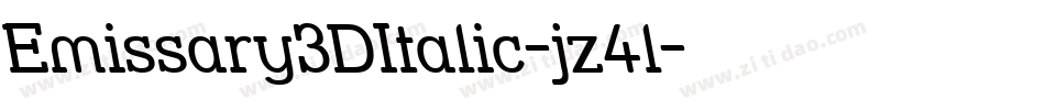 Emissary3DItalic-jz4l字体转换