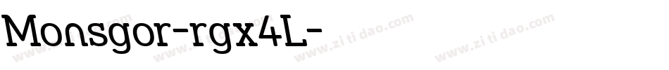 Monsgor-rgx4L字体转换 Monsgor-rgx4L字体转换