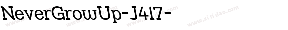 NeverGrowUp-J4l7字体转换