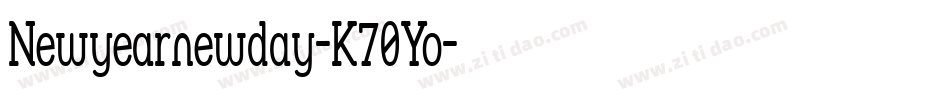 Newyearnewday-K70Yo字体转换