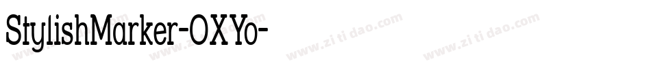 StylishMarker-OXYo字体转换