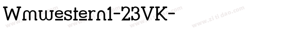 Wmwestern1-23VK字体转换