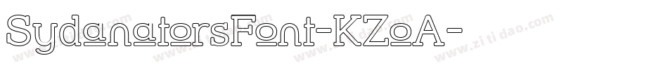 SydanatorsFont-KZoA字体转换