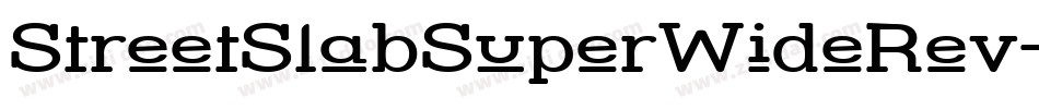 StreetSlabSuperWideRev-O18字体转换