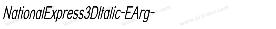 NationalExpress3DItalic-EArg字体转换