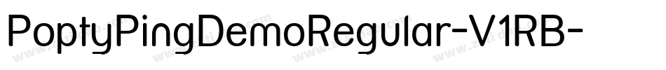PoptyPingDemoRegular-V1RB字体转换