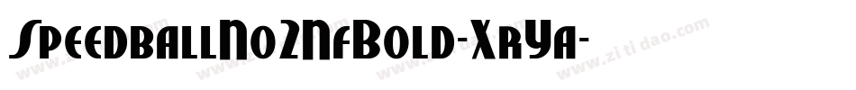SpeedballNo2NfBold-XrYa字体转换
